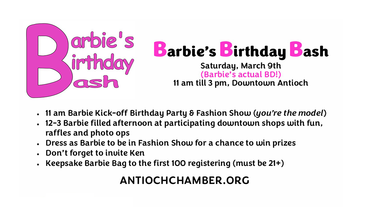 Barbie's Birthday BAsh in Downtown Antioch
